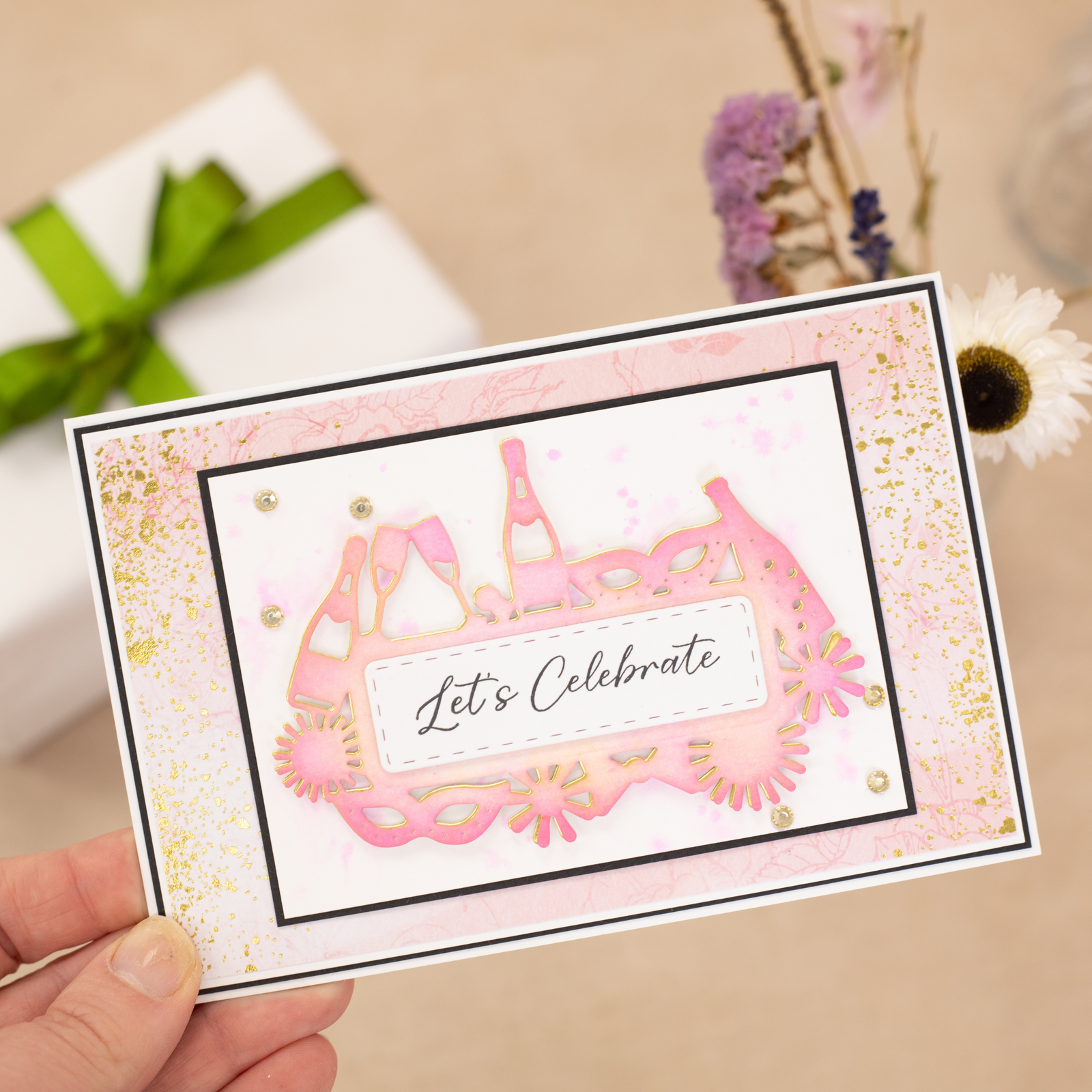 Crafter's Companion Stamp & Die - Champagne Celebration