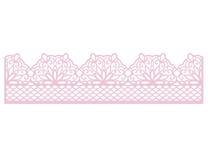 Nature's Garden Vintage Rose Pre-cut elements - Pretty Lace Border