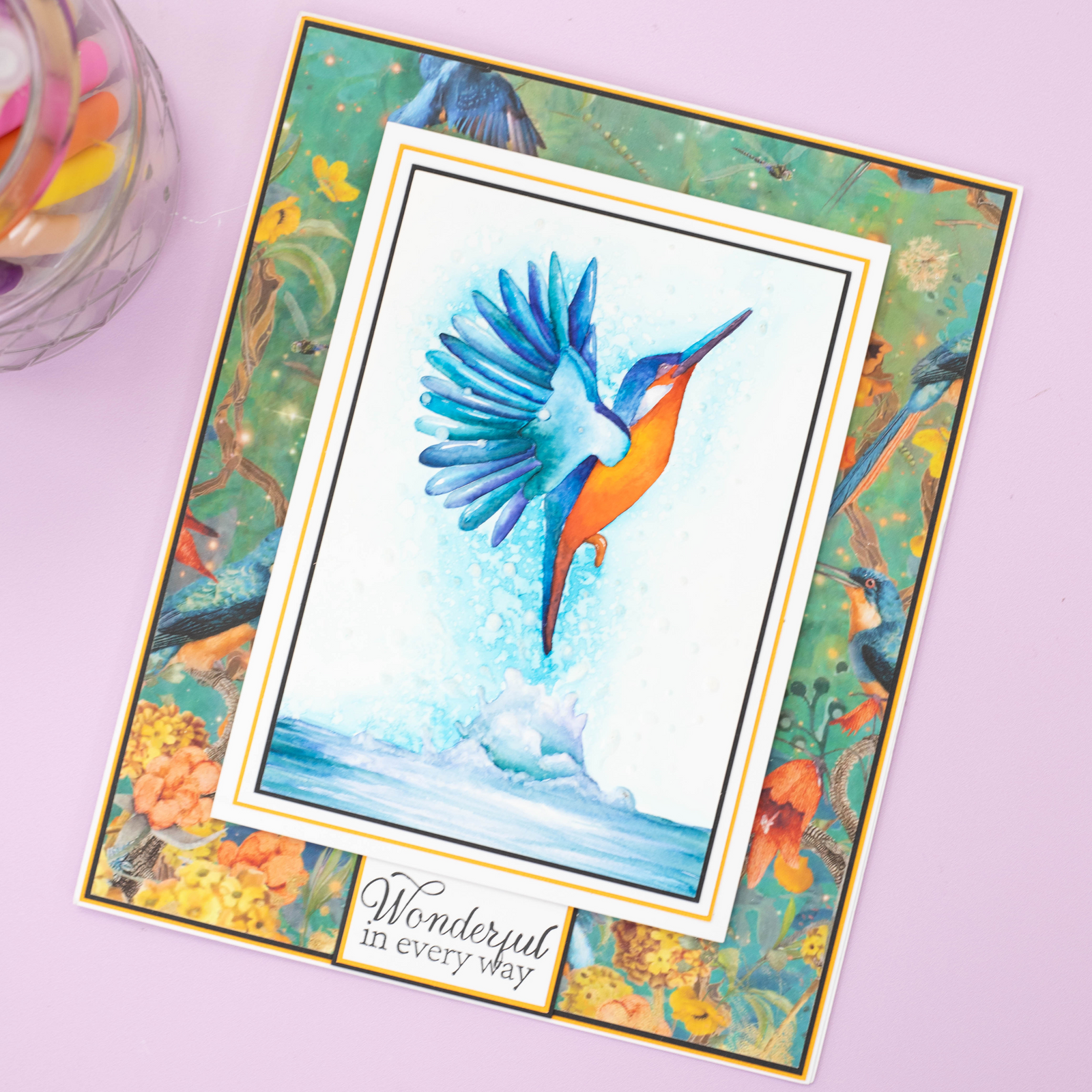 Nature's Garden - Kingfisher Collection - 5" x 7" 3D Embossing Folder - Halcyon Daze