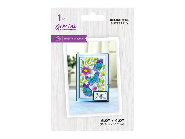 Gemini Illustrated Embossing Folder - Delightful Butterfly