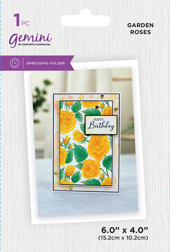 Gemini Illustrated Embossing Folder - Garden Roses