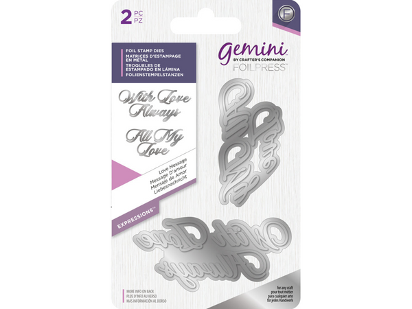 Gemini - Foil Stamp Die - Expressions - Love Message