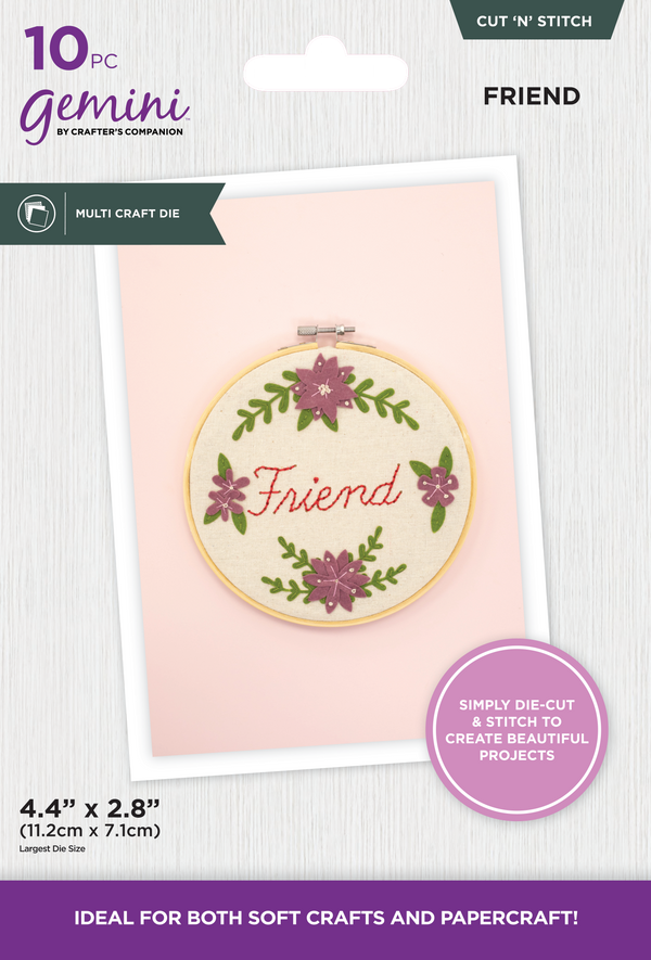 Gemini Cut ‘N’ Stitch Multi-Craft Die - Friend