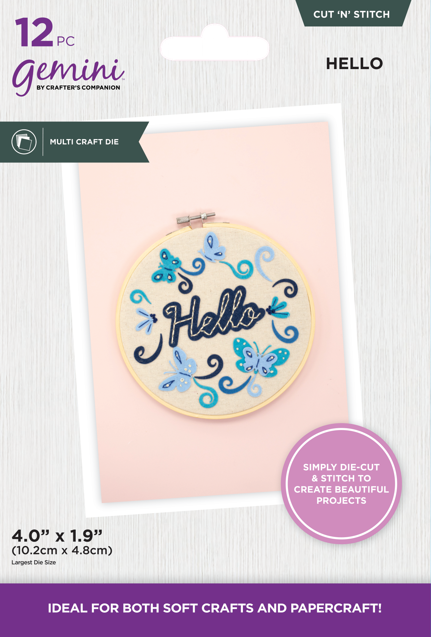 Gemini Cut ‘N’ Stitch Multi-Craft Die - Hello