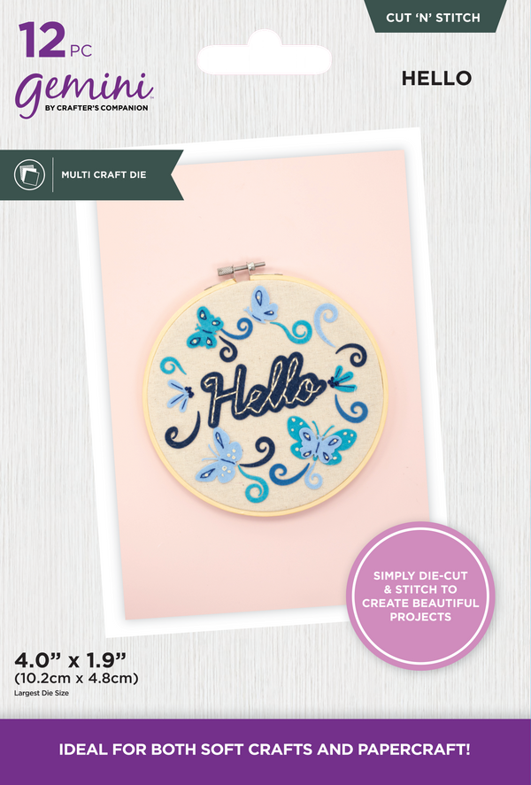 Gemini Cut ‘N’ Stitch Multi-Craft Die - Hello