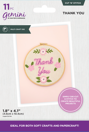 Gemini Cut ‘N’ Stitch Multi-Craft Die - Thank you