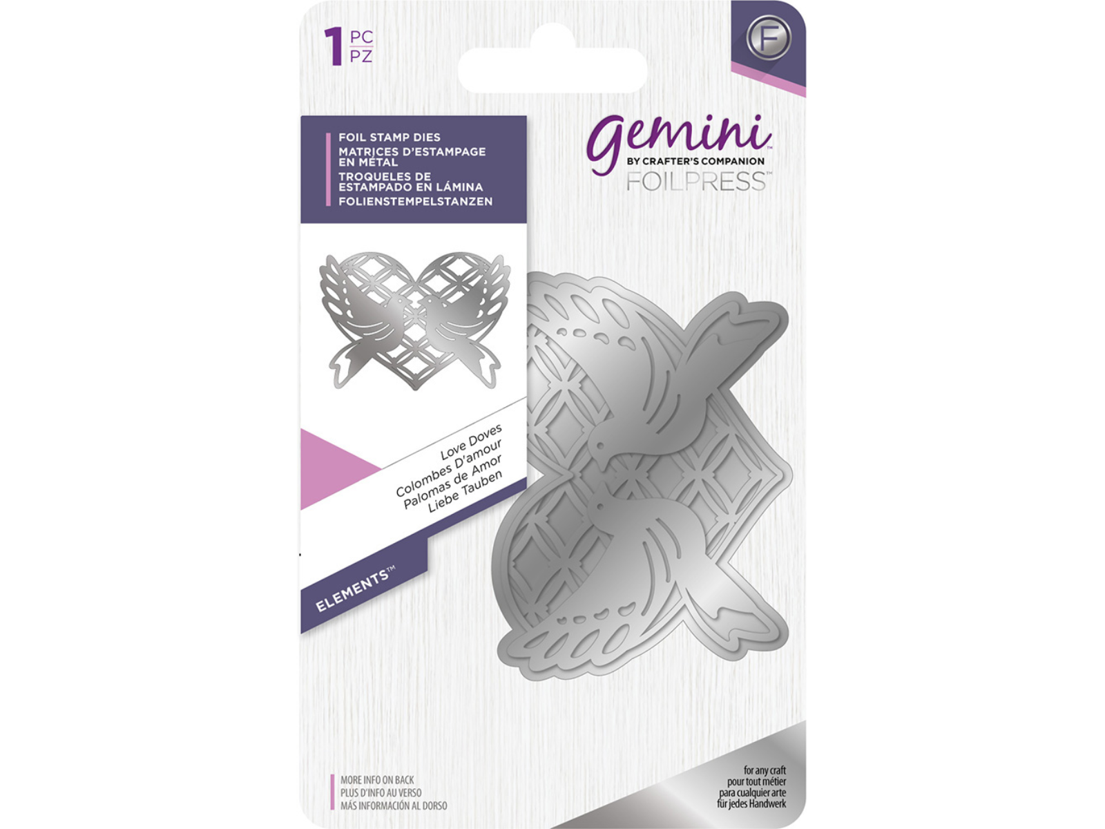 Gemini - Foil Stamp Die - Elements - Love Doves