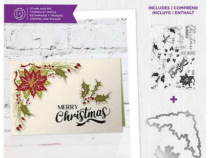 Gemini Christmas Layering Stamp & Die - Festive Foliage