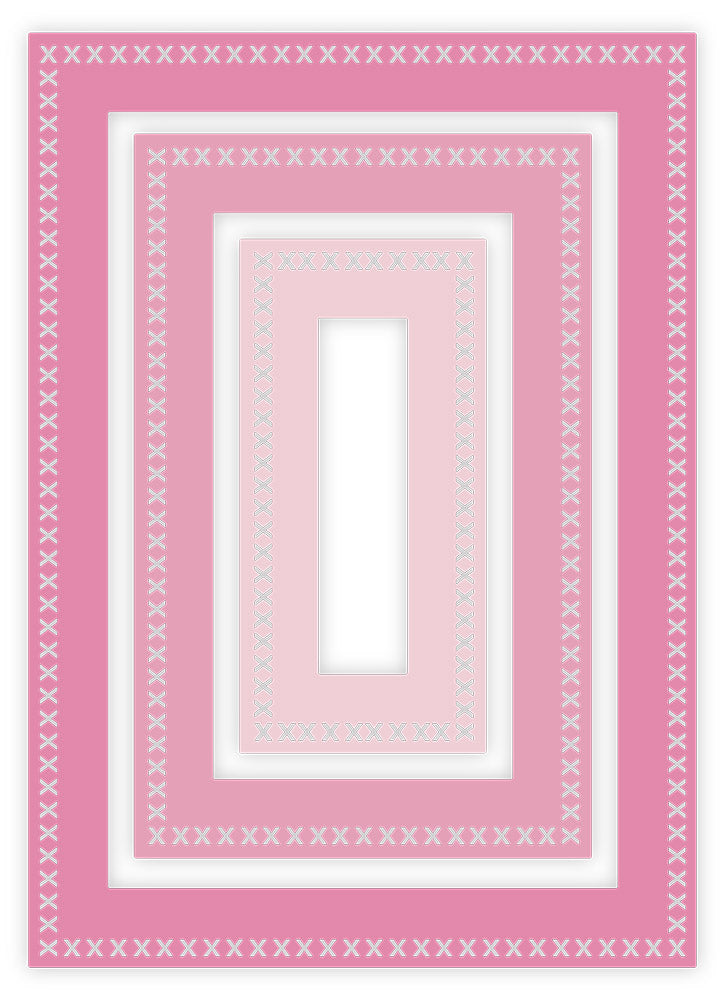 Gemini Elements Nesting Frame Die - Cross Stitch Rectangle