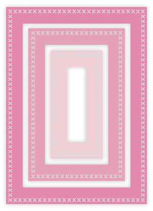 Gemini Elements Nesting Frame Die - Cross Stitch Rectangle