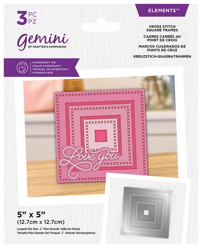 Gemini Elements Nesting Frame Die - Cross Stitch Square