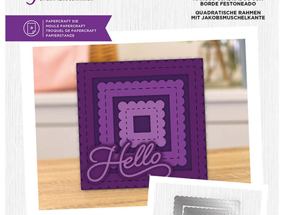 Gemini Elements Nesting Frame Die - Scallop Edge Square