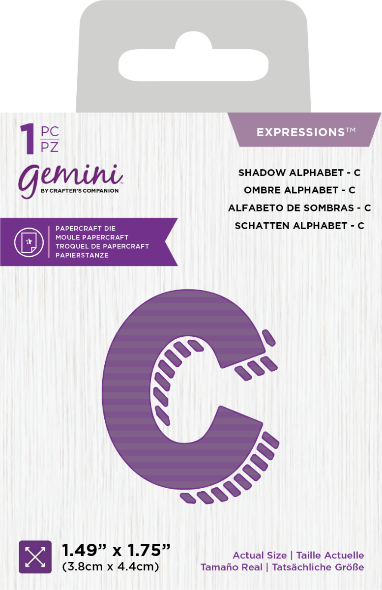 Gemini Expressions Die - Shadow Alphabet C