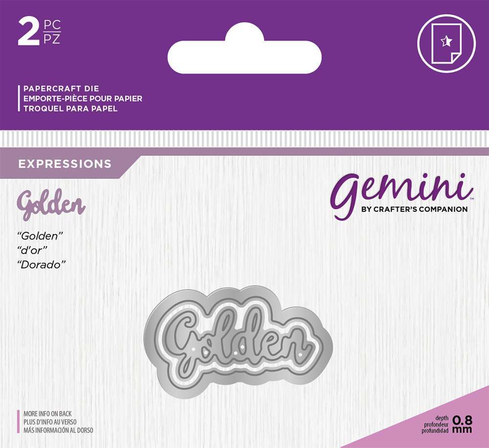 Gemini Expressions Metal Die - Golden