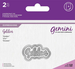 Gemini Expressions Metal Die - Golden