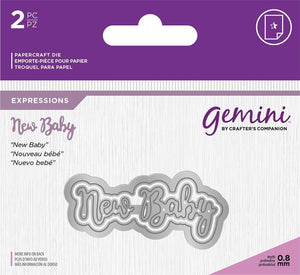 Gemini Expressions Metal Die - New Baby