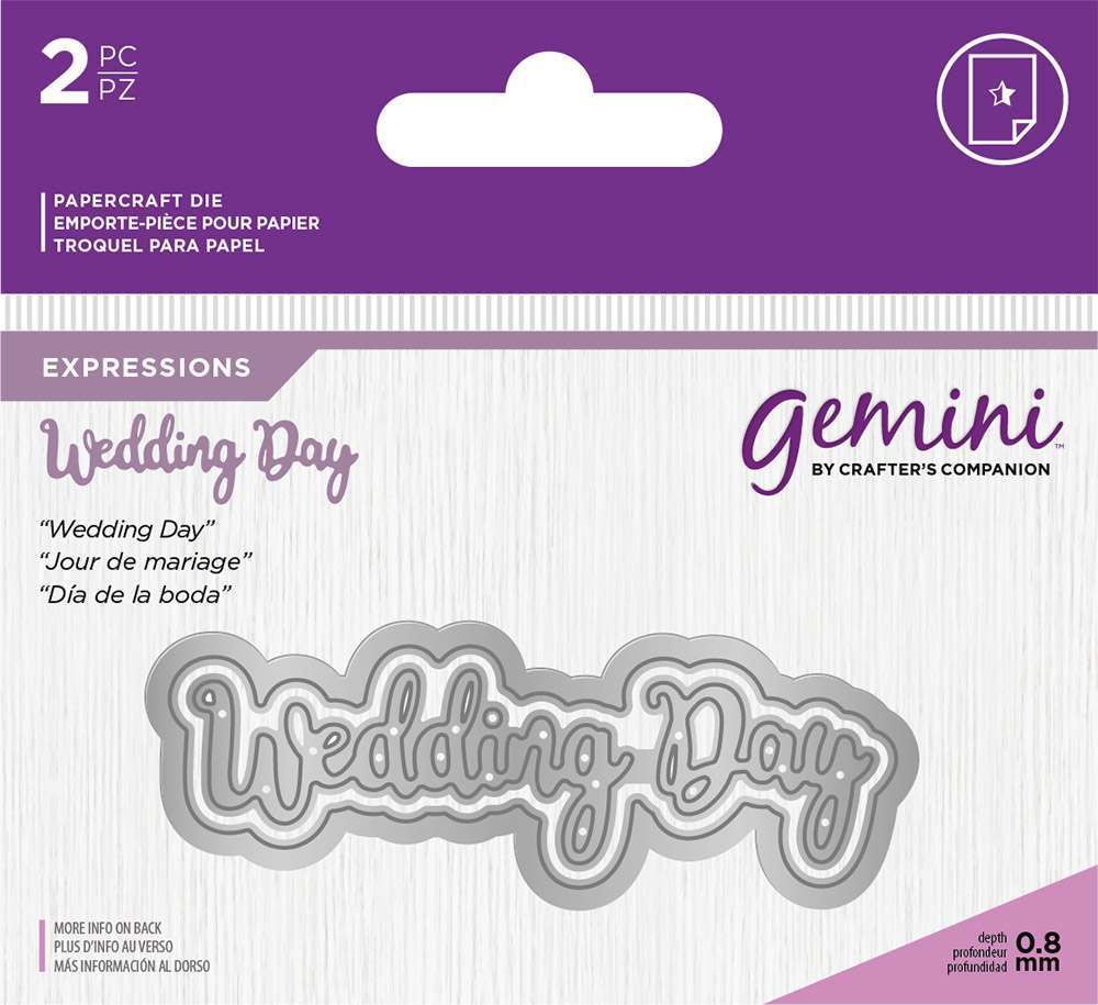 Gemini Expressions Metal Die - Wedding Day