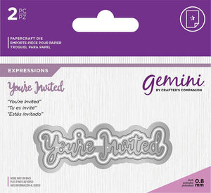 Gemini Expressions Metal Die - You're Invited