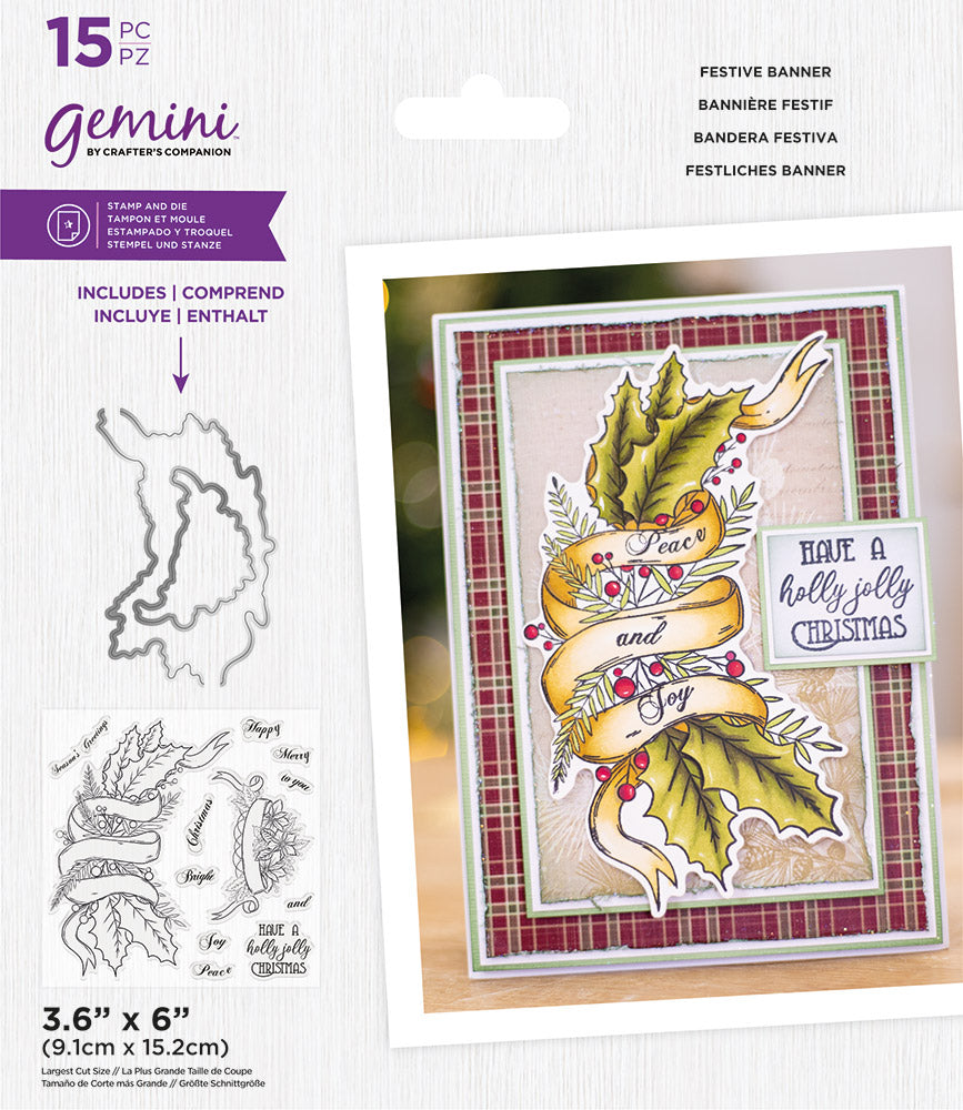 Gemini Stamp & Die - Festive Banner