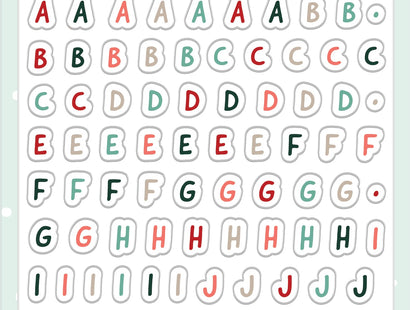 Alphabet Stickers Home for Christmas - Violet Studios