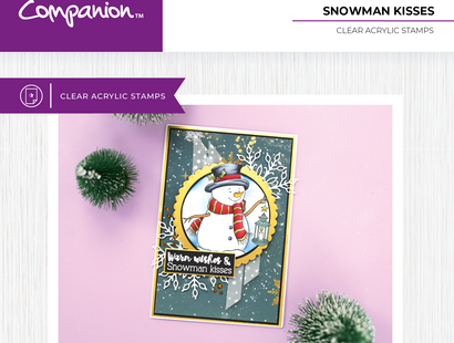 Crafter's Companion Photopolymer Stamp - Snowman Kisses