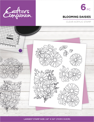 Crafter's Companion - Clear Acrylic Stamp - Blooming Daisies