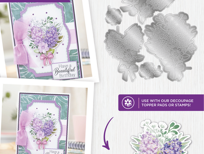 Gemini Elements Floral Decoupage Die - Lilac Bouquet