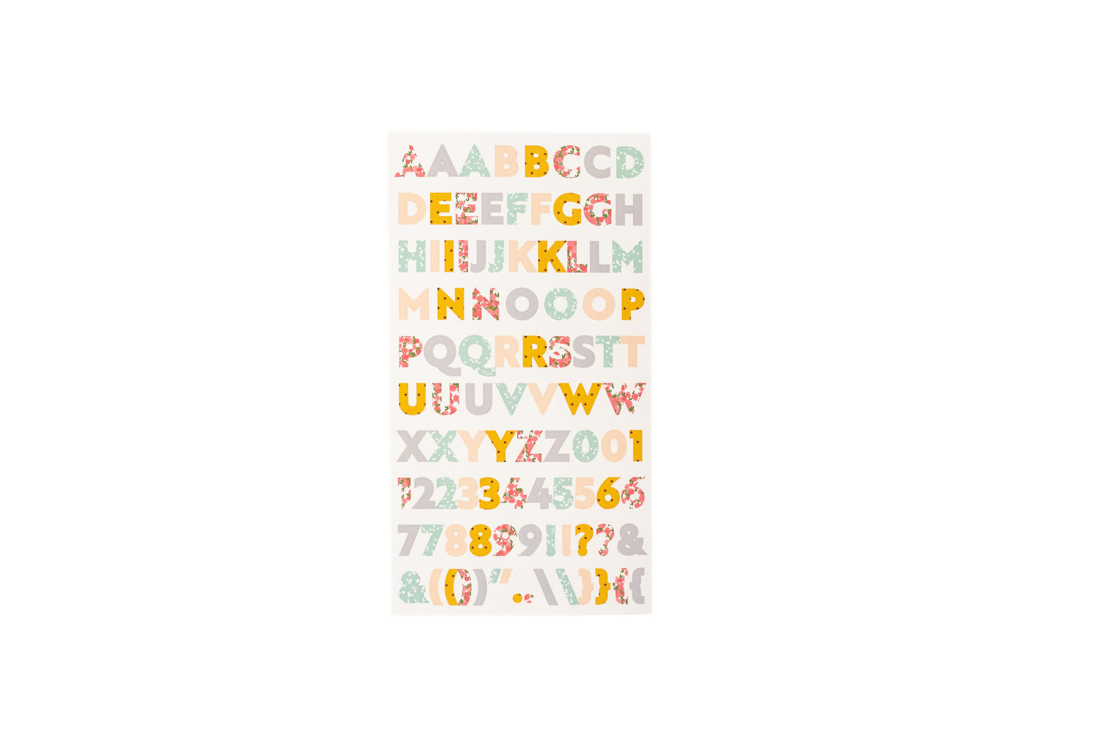 Alphabet Stickers Rainbow Blooms - Violet Studios