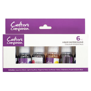 Crafter's Companion - Liquid Watercolours - Colour Essentials 6pc