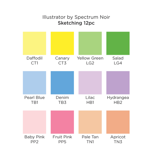Illustrator by Spectrum Noir 12 Pen Set - Sketching
