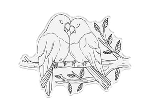 Crafters Companion Love Birds Stamp and Die - The Lovebirds