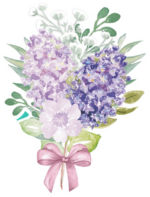 Crafter's Companion 6 x 6" Decoupage Topper Pad - Lilac Bouquet