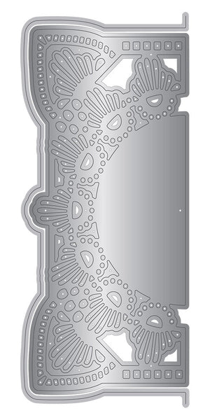 Gemini Frame Edge Embossing Folder & Die - Art Deco