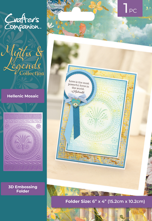 Myths & Legends 4” x 6” 3D Embossing Folder - Hellenic Mosaic