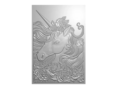 Majestic Unicorn 4” x 6” 3D Embossing Folder - Unicorn at Heart