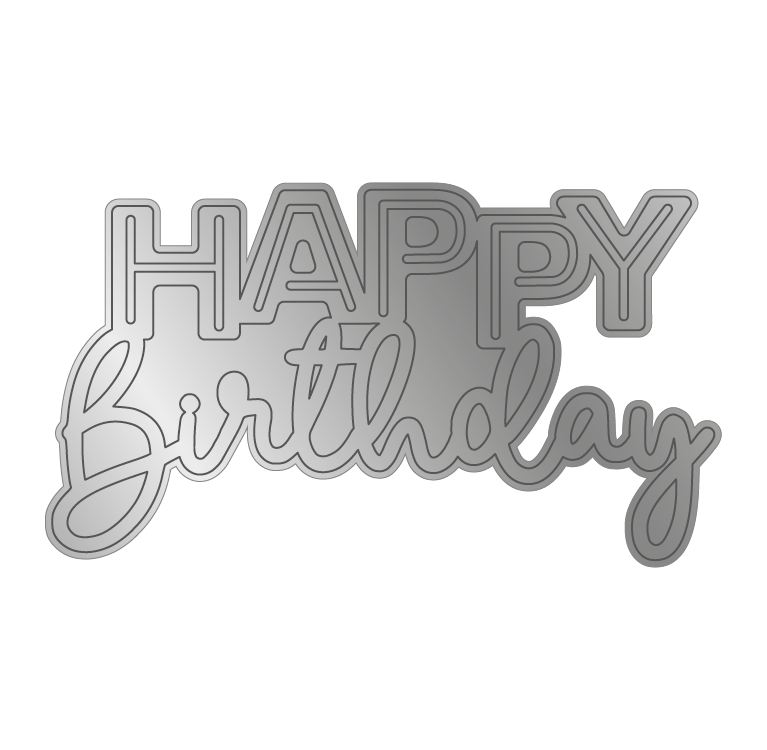 Crafters Companion - Die Cutting & Embossing - Happy Birthday