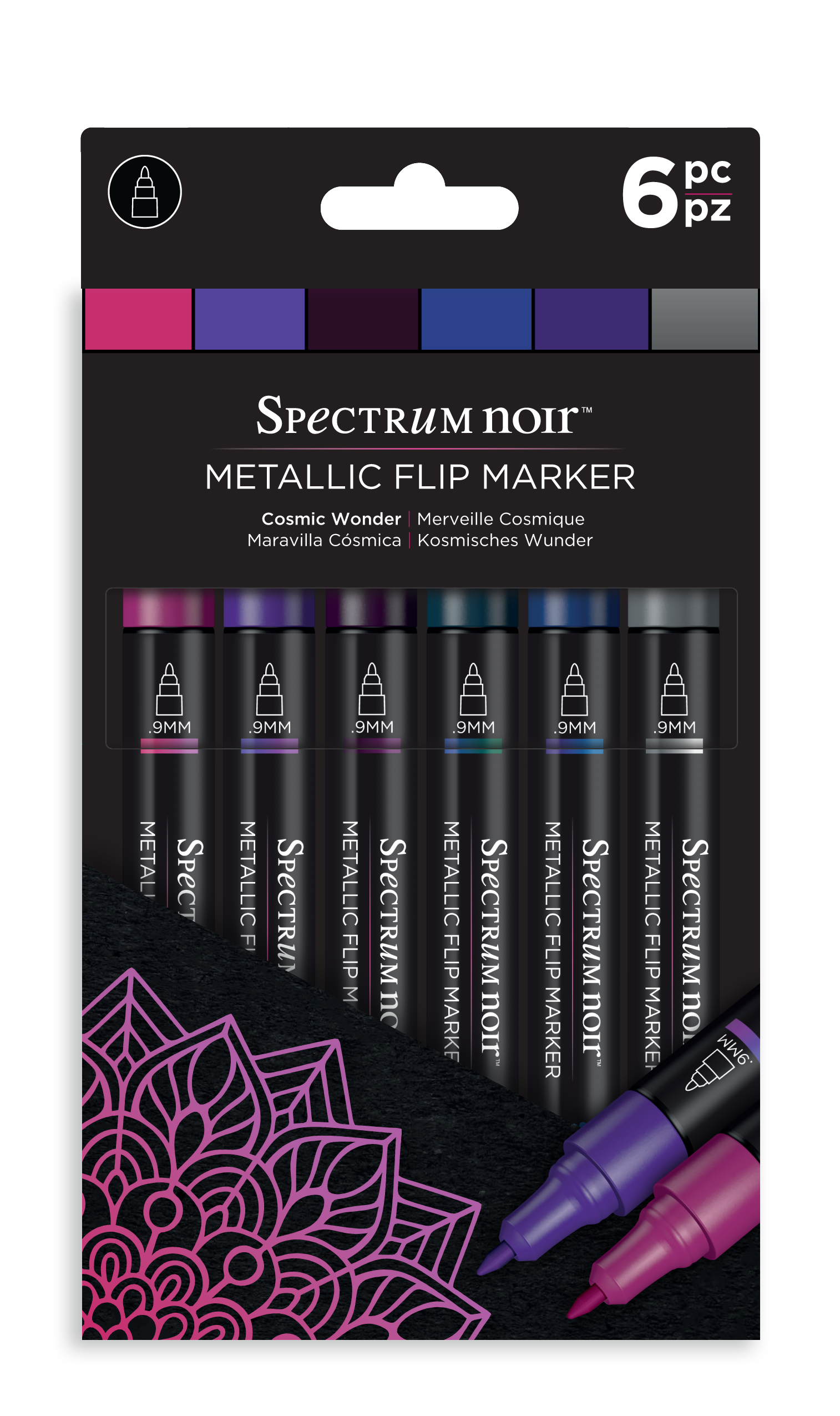 Spectrum Noir Metallic Flip Markers - Cosmic Wonder (6 Piece)