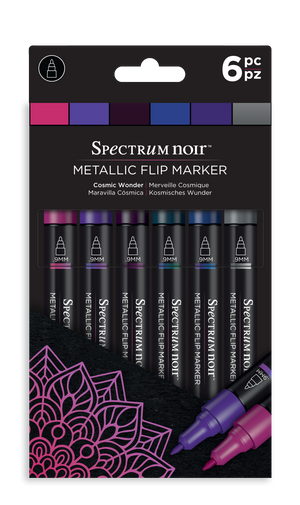 Spectrum Noir Metallic Flip Markers - Cosmic Wonder (6 Piece)