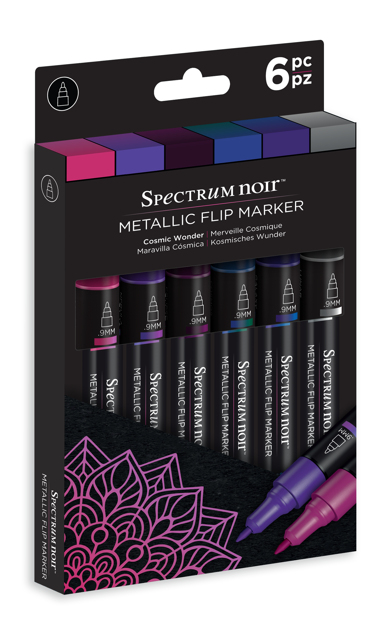 Spectrum Noir Metallic Flip Markers - Cosmic Wonder (6 Piece)