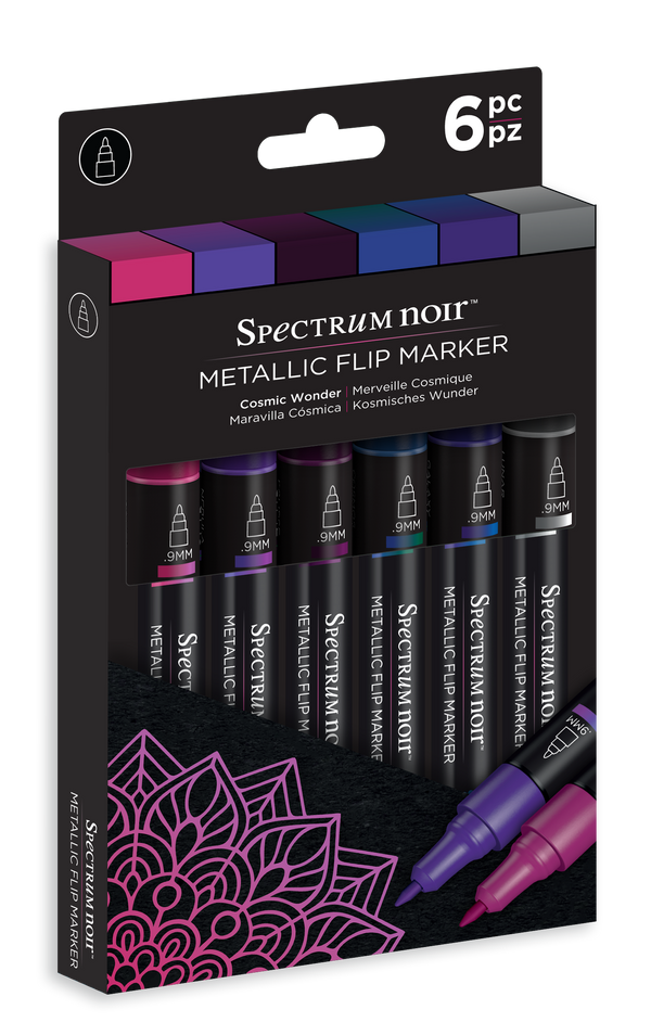 Spectrum Noir Metallic Flip Markers - Cosmic Wonder (6 Piece)