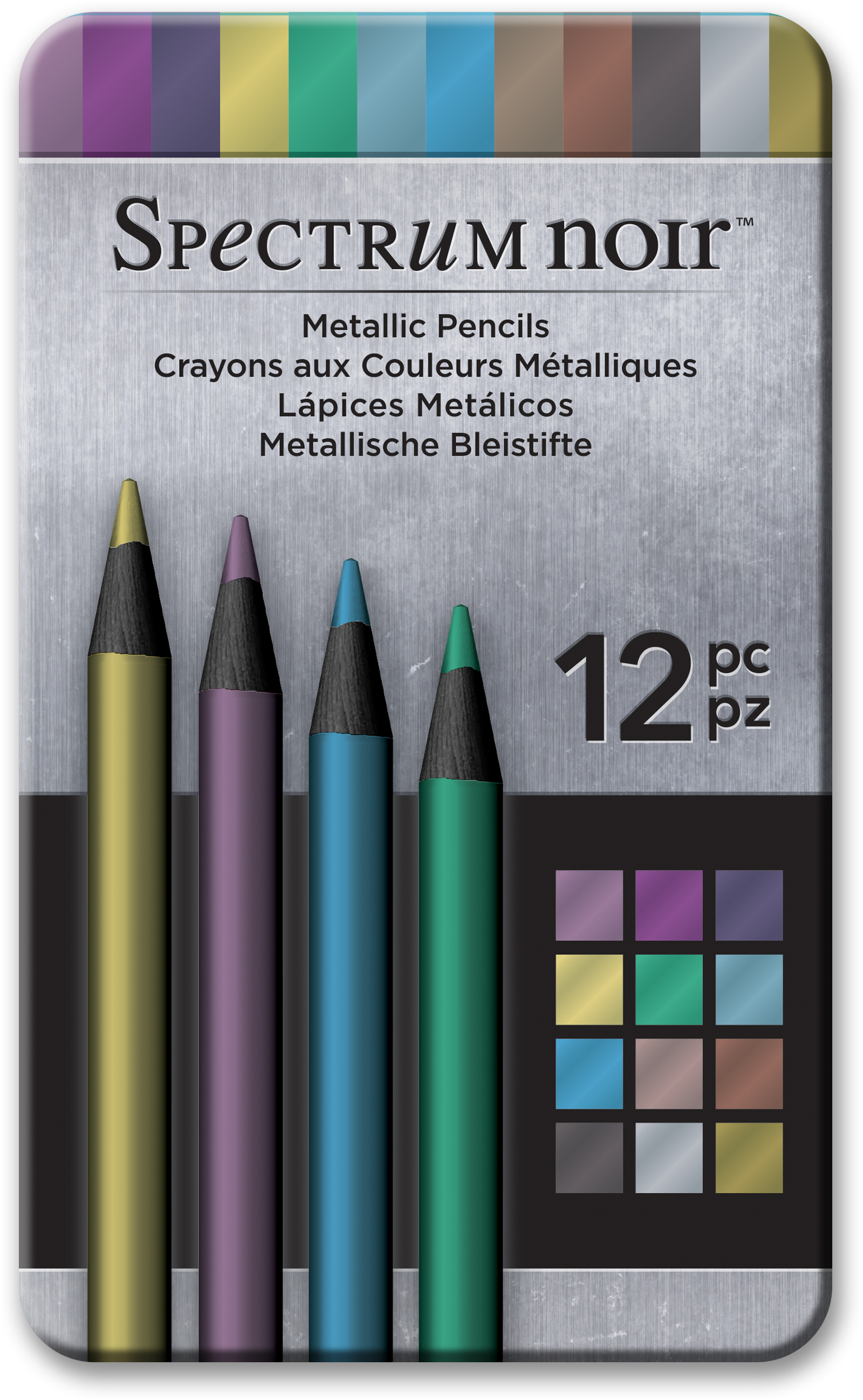 Metallic Drawing Pencils Set - 12 Pack.- Spectrum Noir