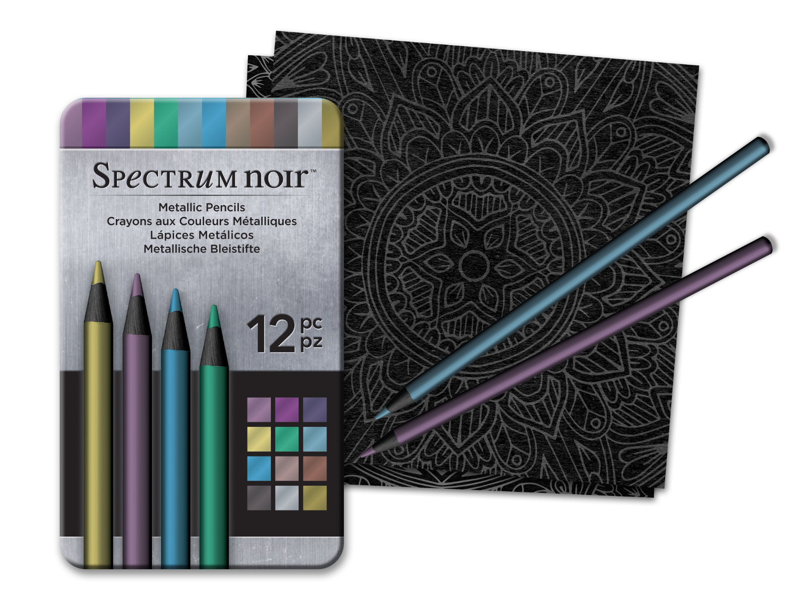 Metallic Drawing Pencils Set - 12 Pack.- Spectrum Noir