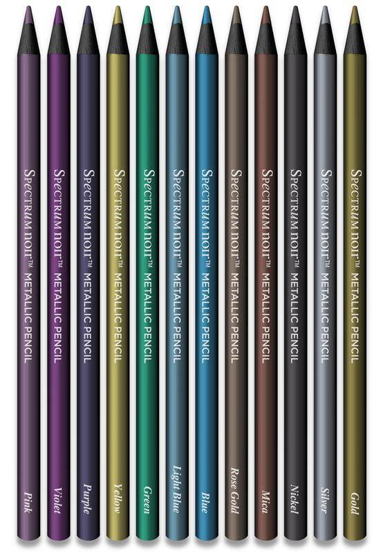 Metallic Drawing Pencils Set - 12 Pack.- Spectrum Noir