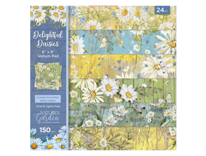 Nature's Garden Delightful Daisies - 8x8 Vellum Pad