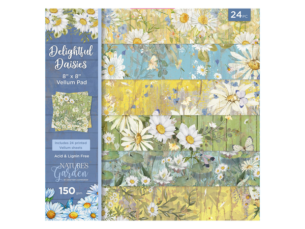 Nature's Garden Delightful Daisies - 8x8 Vellum Pad