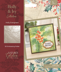 Nature’s Garden - 3D Embossing Folder 5.5” x 5.5” - Holly Evergreen