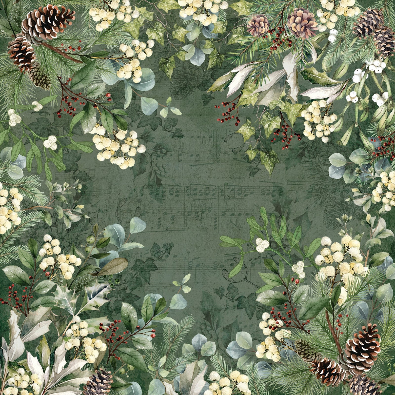 Nature’s Garden - Holly & Ivy - 6” x 6” Paper Pad