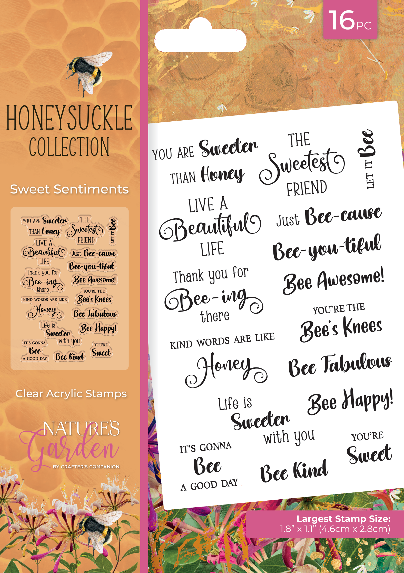 Honeysuckle Collection Clear Acrylic Stamp - Sweet Sentiments