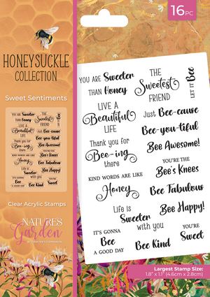 Honeysuckle Collection Clear Acrylic Stamp - Sweet Sentiments