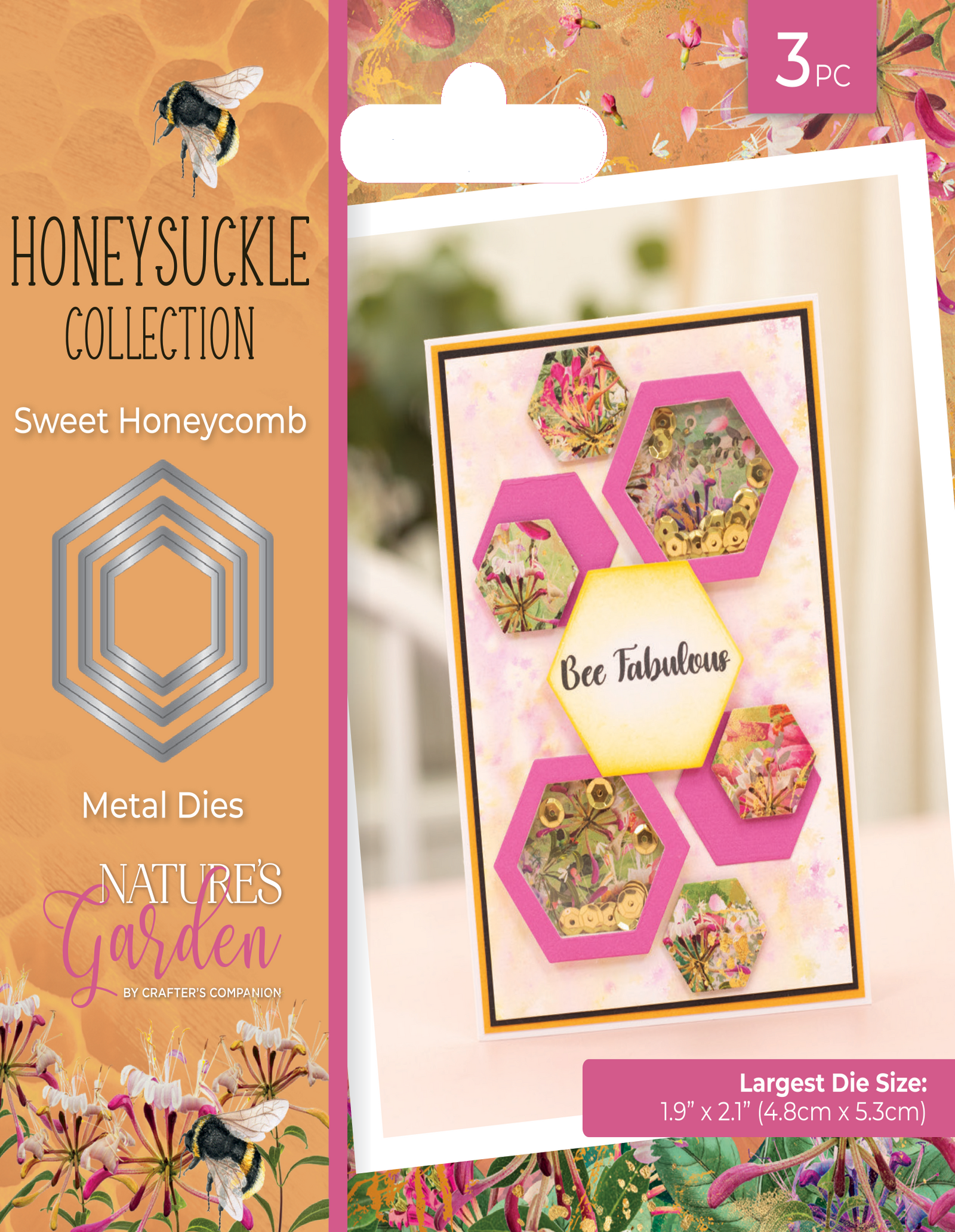 Honeysuckle Collection Metal Die - Sweet Honeycomb